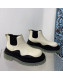 Bottega Veneta Tire Calfskin Short Chelsea Boots White/Black/Grey 2021 112055