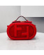 Fendi Mini Camera Bag in Red Leather and Suede 2021 8525 