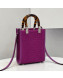 Fendi Mini Sunshine Shopper Tote Bag in Purple Texture FF Fabric 2021 8527