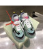 Off-White C/O ODSY-1000  Mesh and Calfskin Sneakers Light Green 2019 (For Women and Men)