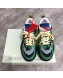 Off-White C/O ODSY-1000  Mesh and Calfskin Sneakers Dark Green 2019 (For Women and Men)