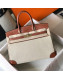 Hermes Birkin 35cm Bag in Swift Leather and Canvas Brown/Beige/Gold 2022
