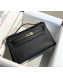 Hermes Kelly Pochette Bag 22cm Black/Gold 2022 27