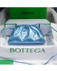 Bottega Veneta The Mini Pouch Soft Clutch Bag in Metallic Blue Calfskin 2020 585852