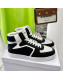 Celine Calfskin High Top Sneakers White/Black 2022 031158
