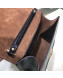 Fendi Kan U Medium Waxed Leather Flap Bag Black/Gold 2019 