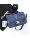 Chanel Printed Denim Small Flap Bag AS3134 Blue/Multicolor 2022 TOP
