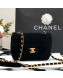 Chanel Velvet Mini Flap Bag AS2957 Black 2022