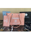 Chanel Deauville Mixed Fibers Medium Shopping Bag A67001 Peach Pink 2022 03