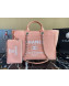 Chanel Deauville Mixed Fibers Large Shopping Bag A66941 Peach Pink 2022 04