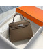 Hermes Kelly 25cm Top Handle Bag in Epsom Leather Elephant Grey/Silver 2022