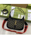 Gucci Jackie 1961 Small Shoulder Bag in Black GG Denim Jacquard 678843 2022