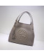 Gucci Interlocking G Leather Medium Top Handle bag 282309 Grey 2022