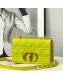 Dior Small Caro Chain Bag in Soft Cannage Calfskin Neon Green 2022
