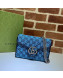 Gucci GG Marmont GG Canvas Chain Mini Bag 474575 Blue 2022