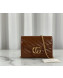 Gucci GG Marmont Diagonal Leather Chain Mini Bag 474575 Brown 2022