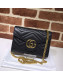 Gucci GG Marmont Matelasse Leather Chain Mini Bag 474575 Black 2022
