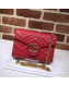 Gucci GG Marmont Matelasse Leather Chain Mini Bag 474575 Red 2022