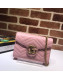 Gucci GG Marmont Matelasse Leather Chain Mini Bag 474575 Light Pink 2022