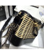 Chanel Rattan Woven GABRIELLE Small Hobo Bag A91810 Black/Beige 2020