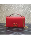 Valentino VLogo Grained Calfskin Chain Wallet/Mini Bag Red 2022 068