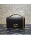 Valentino VLogo Grained Calfskin Chain Wallet/Mini Bag Black 2022 068