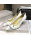 Jimmy Choo Love Buckle Leather Pumps 6.5/8.5cm White 2022