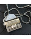 Chanel Metal Long Necklace/Tiny Bag AB7861 Silver/Crystal 2022