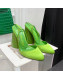 The Attico Luz Silk High Heel Open Pumps 9.5cm Green 2022
