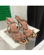 Amina Muaddi Animal Print Colored Crystal Strap High Heel Sandals 9.5cm 2022