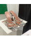 Amina Muaddi Leather Colored Crystal High Heel Slide Sandals 9.5cm White/Black 2022