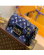 Louis Vuitton Dauphine Mini Bag in Denim Jacquard Textile M59716 Dark Blue 2022