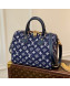 Louis Vuitton Speedy Bandoulière 25 Bag in Denim Jacquard Textile M59609 Dark Blue 2022