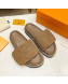 Louis Vuitton Pool Pillow Comfort Monogram Suede Slide Sandals Brown 2022
