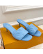 Louis Vuitton Revival High Heel Slide Sandals 5.5cm in Monogram Embossed Lambskin Sky Blue 2022 