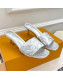 Louis Vuitton Revival High Heel Slide Sandals 5.5cm in Monogram Embossed Lambskin Silver 2022 