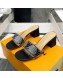 Louis Vuitton TPU and LV Crystal Heel Slide Sandals Black 2022