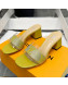 Louis Vuitton TPU and LV Crystal Heel Slide Sandals Yellow 2022