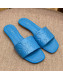 Louis Vuitton Revival Flat Slide Sandals in Monogram Embossed Lambskin Blue 2022 04