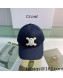 Celine Canvas Baseball Hat Blue 2022 15