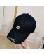 Chanel Canvas Baseball Hat Black 2022 0401100