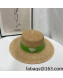 Prada Straw Wide Brim Hat Khaki/Green 2022 0401127