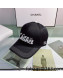 Chanel Coco Canvas Baseball Hat Black 2022 0401167