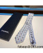 Chanel Print Silk Tie Gray 2022 74