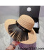 Gucci Straw Wide Brim Hat Beige/Black 2022 033166
