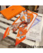 Hermes Silk Bandeau Scarf 8x120cm Orange 2022 040124