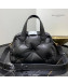 Maison Margiela Glam Slam Quilted Puffer Lambskin Top Handle Bag Black 2019