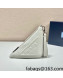 Prada Triangle Leather Pouch 1NE039 White 2021 