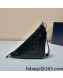 Prada Triangle Leather Pouch 1NE039 Black 2021 