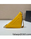 Prada Triangle Leather Pouch 1NE039 Yellow 2021 